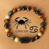 Pulsera de Ojo de Tigre y Piedra Pintada de las Doce Constelaciones