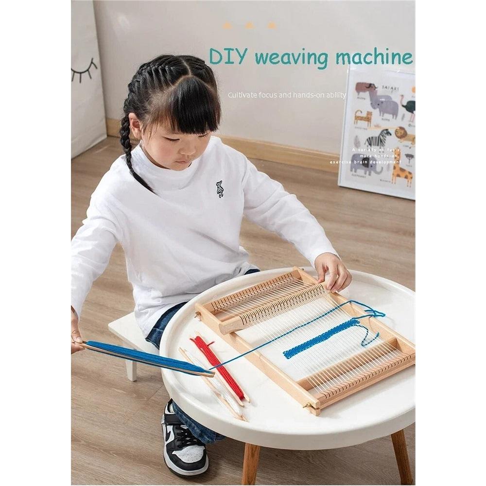 Webstuhl Bausatz Holz Kettfaden Webrahmen 15.711.81.4 Zoll Handstrick Webstuhl Wandteppich Handgestrickte Maschine DIY Gewebtes Set