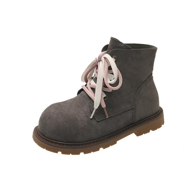 Women's Thick Sole Heightening Thin Fall and Winter Lightweight Outdoor Hiking Non-slip Cushioning Fashion Versatile Sports and Leisure Martin Boots