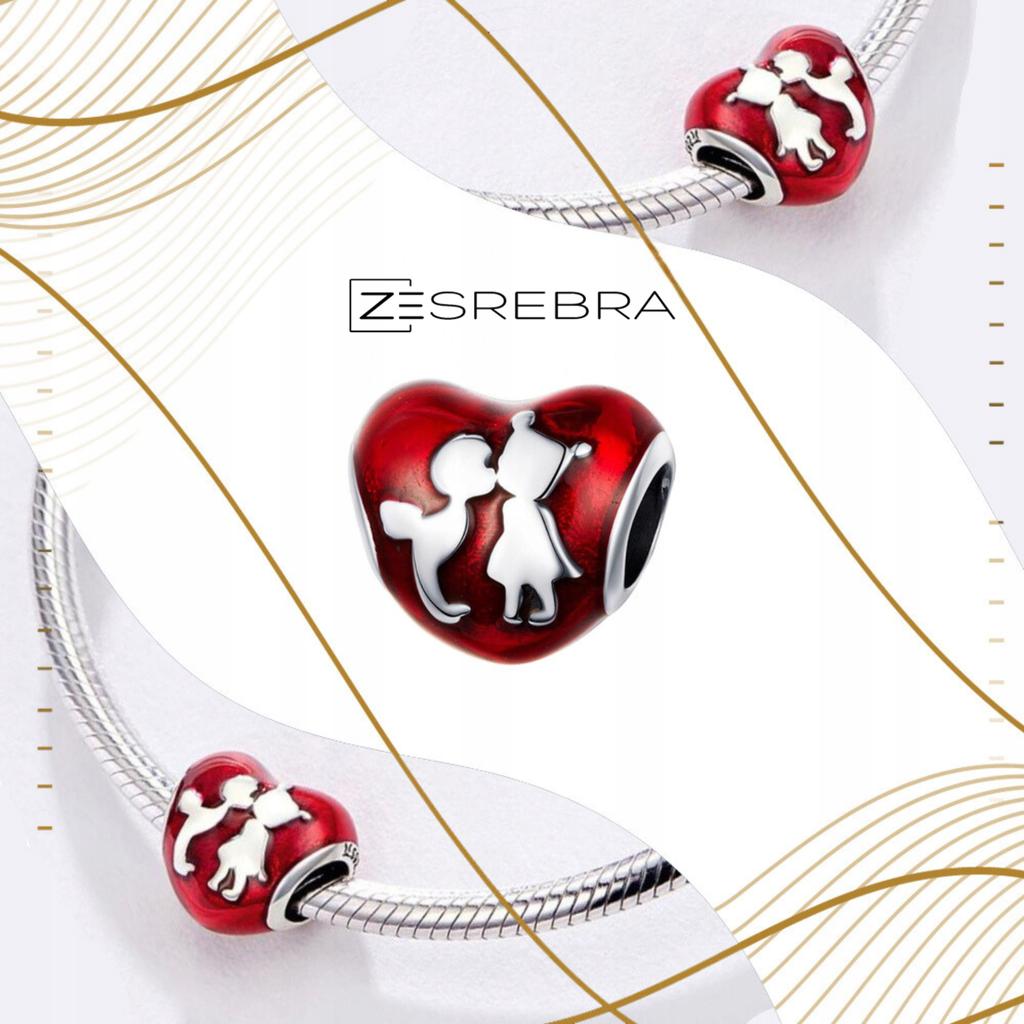 Charms Heart 925 Bead S925 Pendant Couple In Love Love Beads