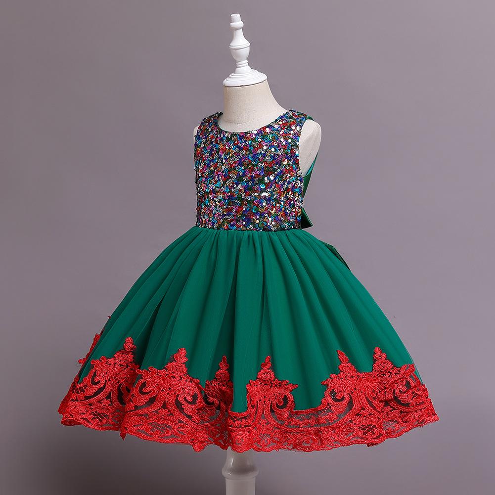 Children's Clothing Girls Sequined Princess Dress Gifts Sparkling Kids Birthday Dress Elegant Soft Party Dress Ball Gown for Girls