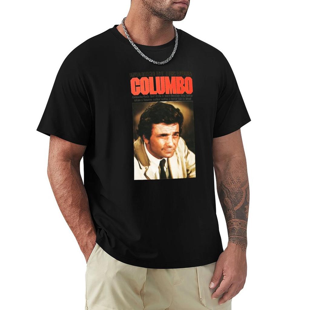 humor t shirt Columbo T-Shirt crew neck t shirts summer clothes t shirts Men's t-shirts black t
