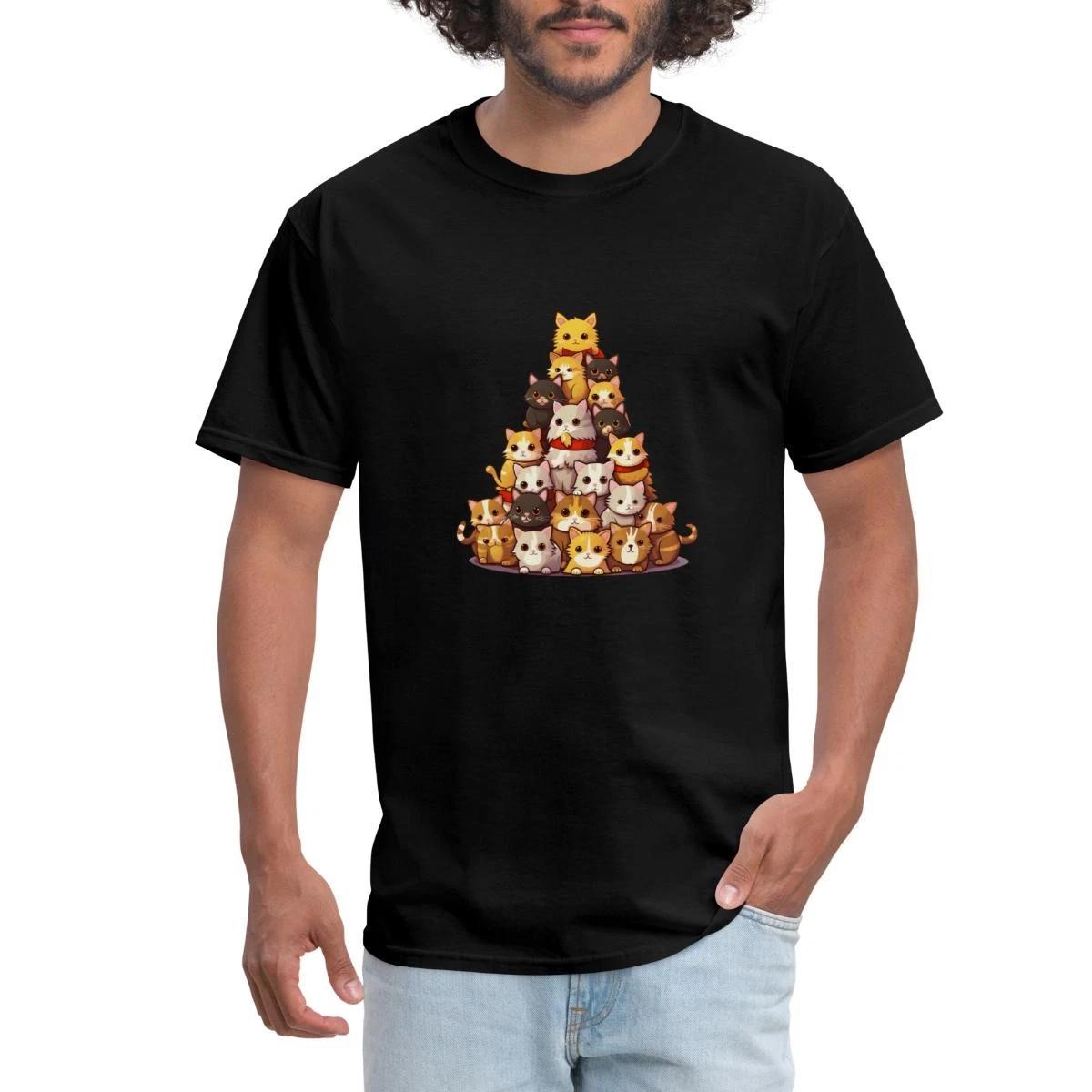 Christmas Cat Tower Cattree Catmas Men s T-Shirt XXL