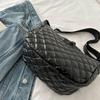 Space Cotton Shoulder Bag Fashion Hobo Crossbody Bags Lattice Pattern All-match Large Capacity Handbags