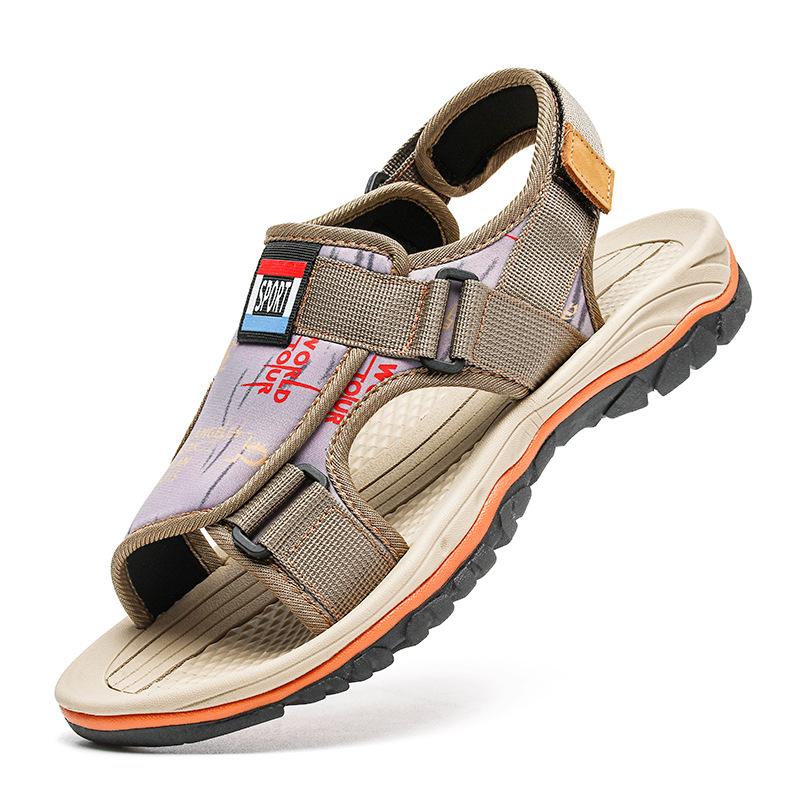 

Мужские сандалии большого размера 47, летние новые мужские модные универсальные студенческие тапочки, пляжная обувь для отдыха на природе 47