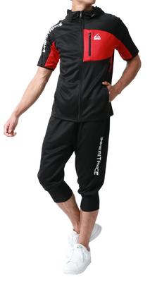Soleildor Training and Loungewear Perfect Day Includes Short and Size Plus Sizes Men's Set, Father's Gift, Hoodie, Sleeves, Pants, Red, LL,