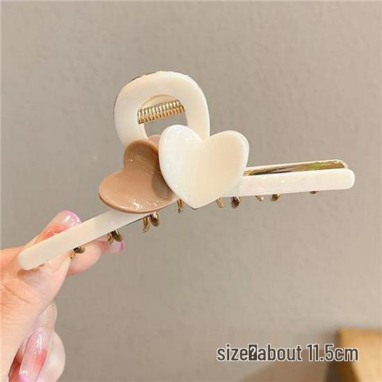 Eleganter Liebesherz Acetat Essig Krallenclip: Trendige Haarnadel für Hochsteckfrisuren