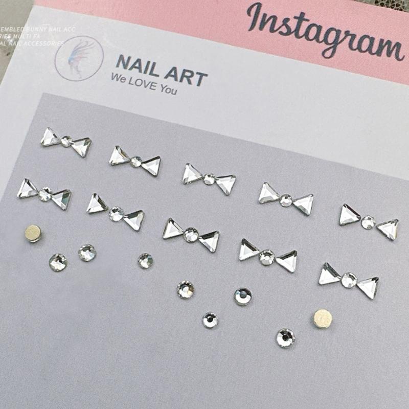 Pack of Luxury Nail Charms Studs Nail Rhinestones Gems Luxury Nail Art Rhinestones Crafts Diamonds Crystal Jewels Stones