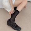 Summer Socks Women 76% Lyocell Silk Thin Breathable Solid Color Long Socks Korean Style Casual Streetwear Middle Tube Socks Sox