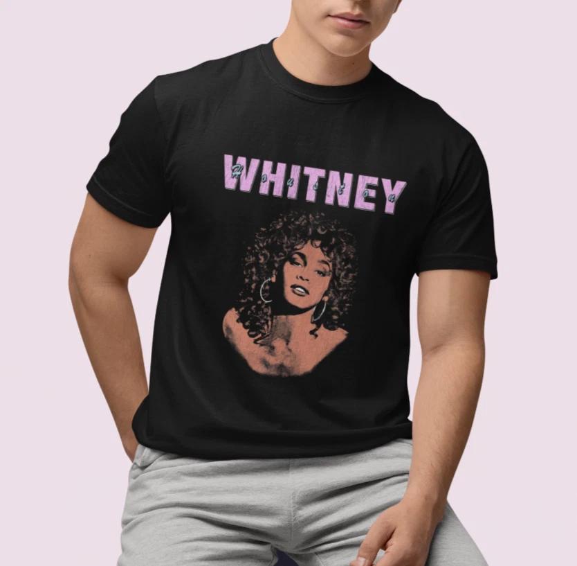 Whitney Houston T-Shirt Retro Music Legend Graphic Tee Vintage 80s Style Unisex XXXL