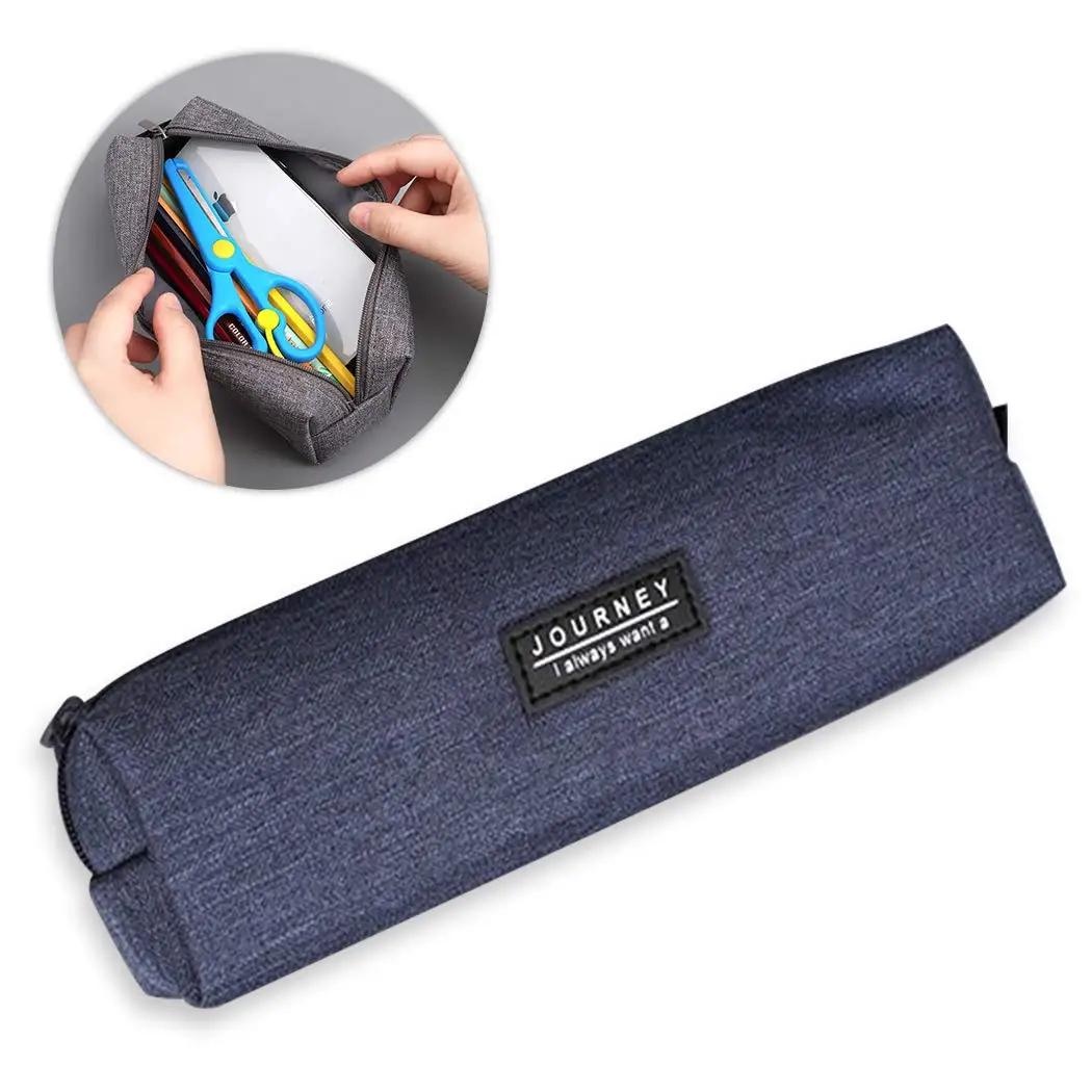 

Маленькая пенал на молнии, держатель для кистей для макияжа, холщовый пенал, сумка-органайзер, подарок для школьника, подростка, взрослого, путешествия