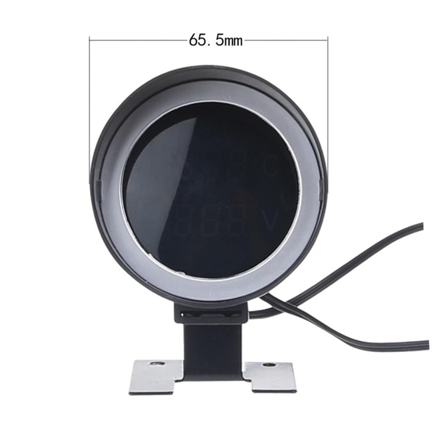 DC12V/24V Car LCD Digital Voltmeter Water Temp Gauge Meter With Bracket