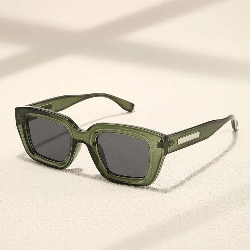 Helenal Women's Black New Fashion Cat Eye Sunglasses Men Pc Lens Frame Vintage Simple Style Brand Designer Casual Eyewear Uv400