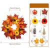 16cm Fall Harvest Halloween Pumpkin Maple Leaves Wreath Autumn Maple Leaves Rustic Style Sunflower Garland Home Decoration