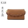 C.LI Light Luxury Business Women's Bowling Shoulder Crossbody Bag