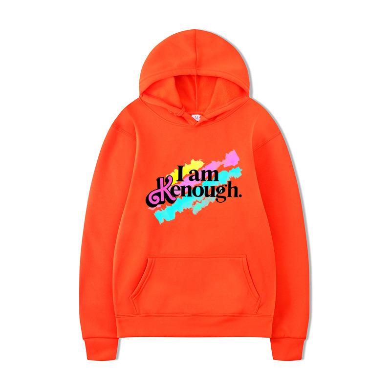 I Am Kenough Hoodies Print Fashion Sweatshirt Hip Hop Casual Unisex Autumn Winter Oversize Fleece Streetwear Tops