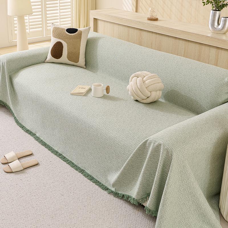 High-Density, Anti-Scratch, Pure Color Sofa Cover Blanket - Thickened, Non-Slip Protection