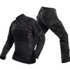 Mens Camo Tactical Long Sleeve Set Outdoor Training Suit Breathable Cotton Blend Hiking Running