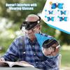 Headband Magnifier with Light, Rechargeable Magnifying Glasses 1X to 14X, Hands Free Head Mount Magnifying Glasses with 5 Detachable Lens for Close