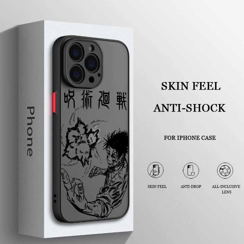 

Аниме Jujutsu Kaisen для iPhone 17 Air 16E 16 15 14 13 12 11 8 7 mini Pro Max Plus Матовый Полупрозрачный Мягкий Чехол для Телефона iPhone 12