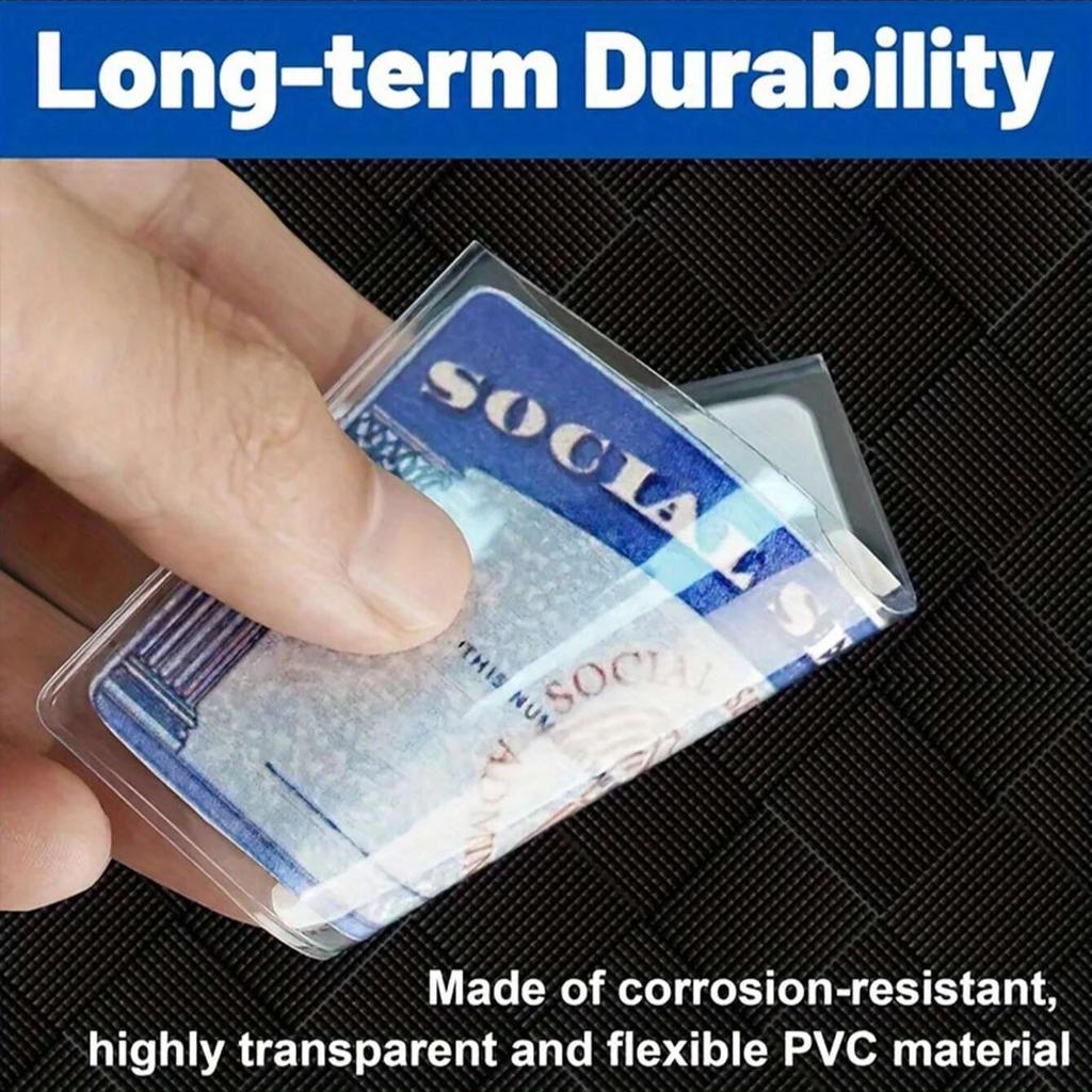 5/10/20Pcs Waterproof PVC Card Protector Sleeves Soft Clear Protective Covers for Social Security Medical Insurance Credit Cards