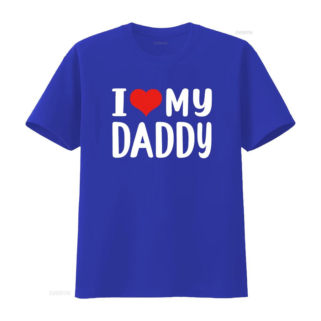 I love my daddy T Shirt vintage Washed streetwear Versatile Top For Everyday Wear Comfortable Unisex Casual fashion Soft