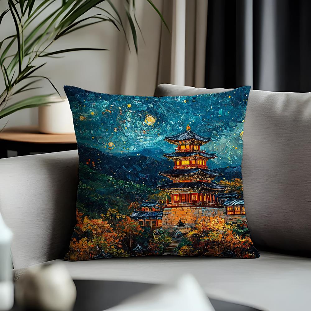 Fashion BBulguksa Templeer Cushion Cover Antidustmite Pillowcase Invisible Zipper Silky Short Plush Sofa Cushion Cover