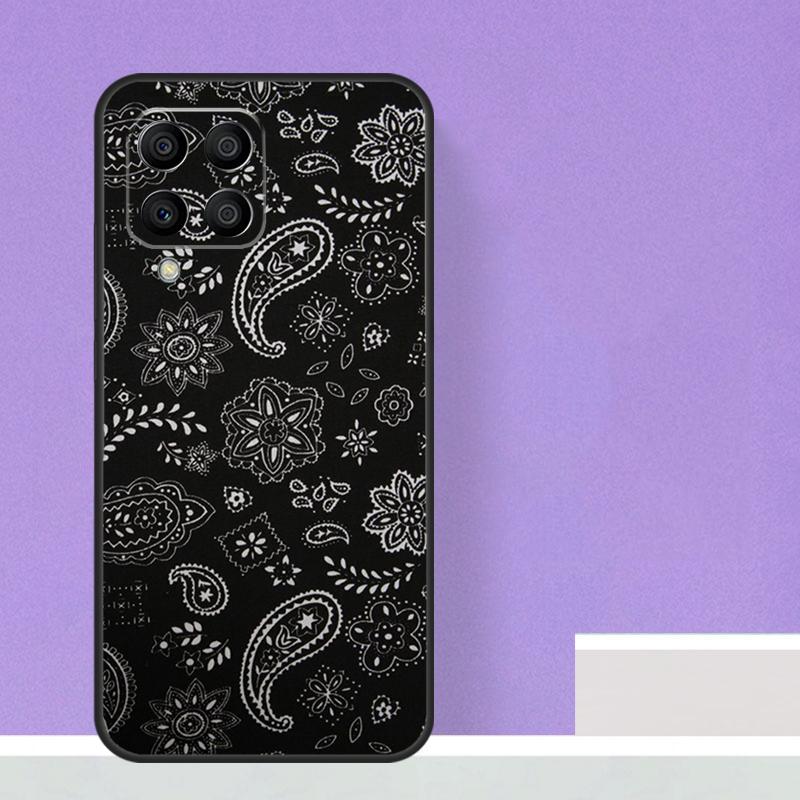 Black Bandana Paisley Case For Samsung Galaxy M14 M34 M54 M31 M11 M13 M53 M51 M12 M32 M52 M16 M36 M56 M15 M35 M55