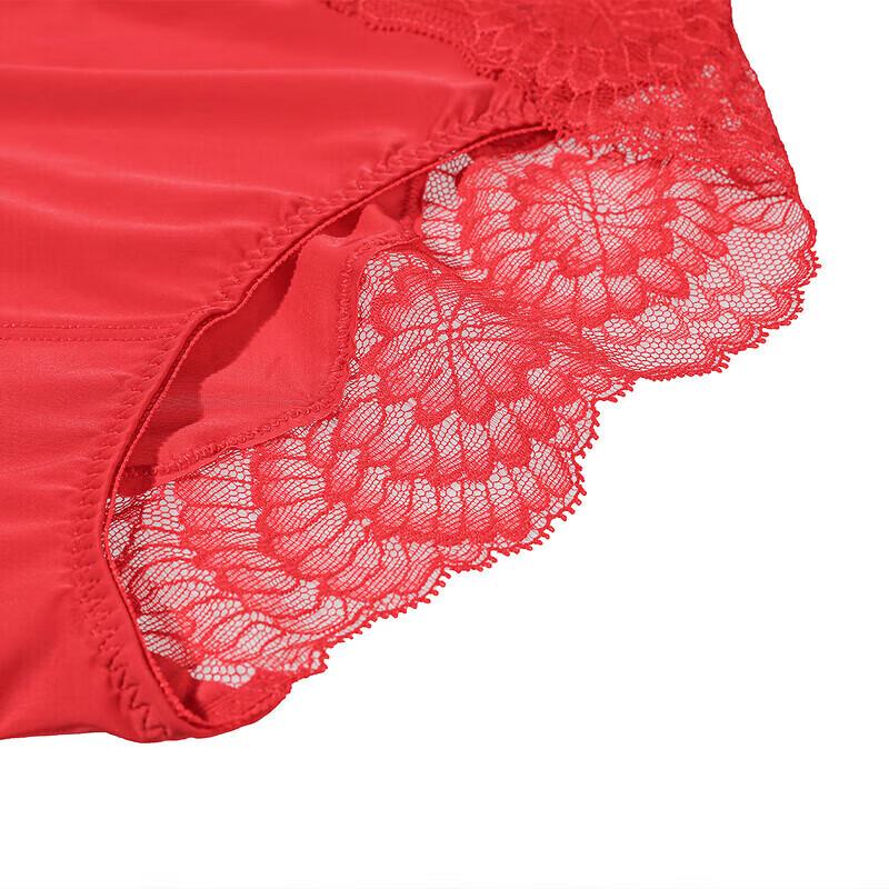 Aimer AM226941 Festive Red Lace Mid-Waist Briefs