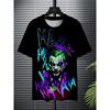 Sommer 2025 neues 3D-Clownmuster bedrucktes lässiges modisches weiches bequemes und leichtes Herren-T-Shirt