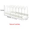 Adjustable Kitchen Storage Rack Organizer for Cookware, Cutting Boards, Pot Lids, and Telescopic Shelf.