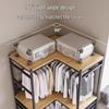 Vertical Metal Corner Coat Rack for Bedroom or Entrance
