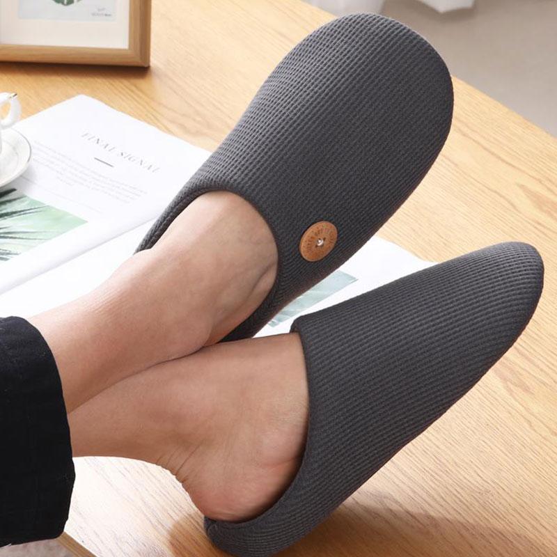 Fashion Kidmi Men Slippers Winter Indoor Men Slippers Classic Men Flat Slippers Soft Antiskid House Slippers Casual Bedroom Slippers