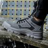 Safety Shoes Men With Steel Toe Cap Anti-smash Men Work Shoes Sneakers Light Puncture-proof Indestructible Shoes Dropshipping