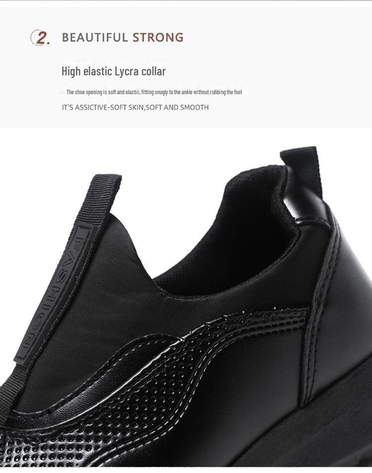 2024 Herren Leichte Leder Slipper - Runde Zehenpartie, Dicke Sohle für Alle Jahreszeiten