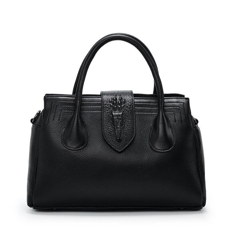 

Aidrani Fashion genuine leather handbag large capacity luxury women s briefcase 100% soft cowhide square bag