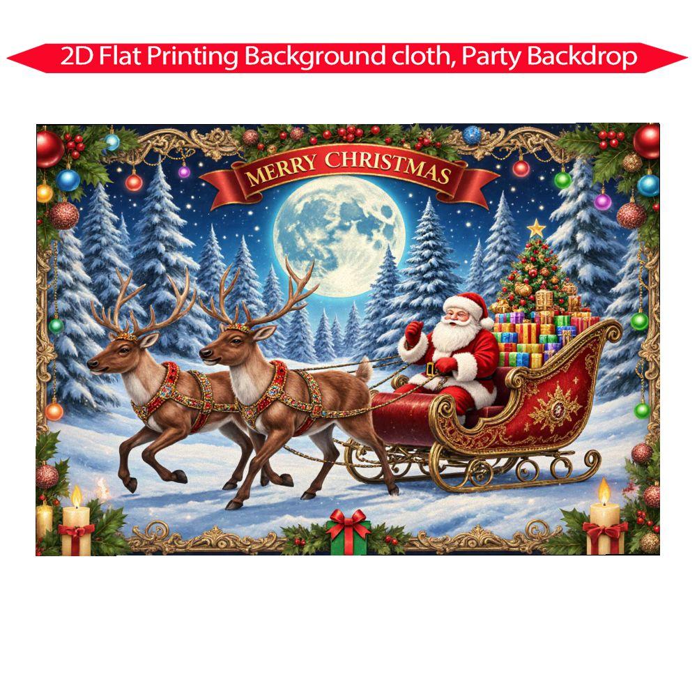 1pc Christmas decorative background cloth in multiple sizes suitable for Christmas decoration and Christmas gifts