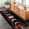 1Pcs Anti Fatigue Kitchen Rugs Bohemian Moon Phase Floral Print Waterproof Non Slip Thick Cushioned Mat