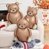 12 Pcs 35 Inch Big Brown Bear Balloons Matte Cartoon Bear Foil Birthday Balloons for Home Decor Jungle Animal Farm Safari Zoo Woodland Themed Party