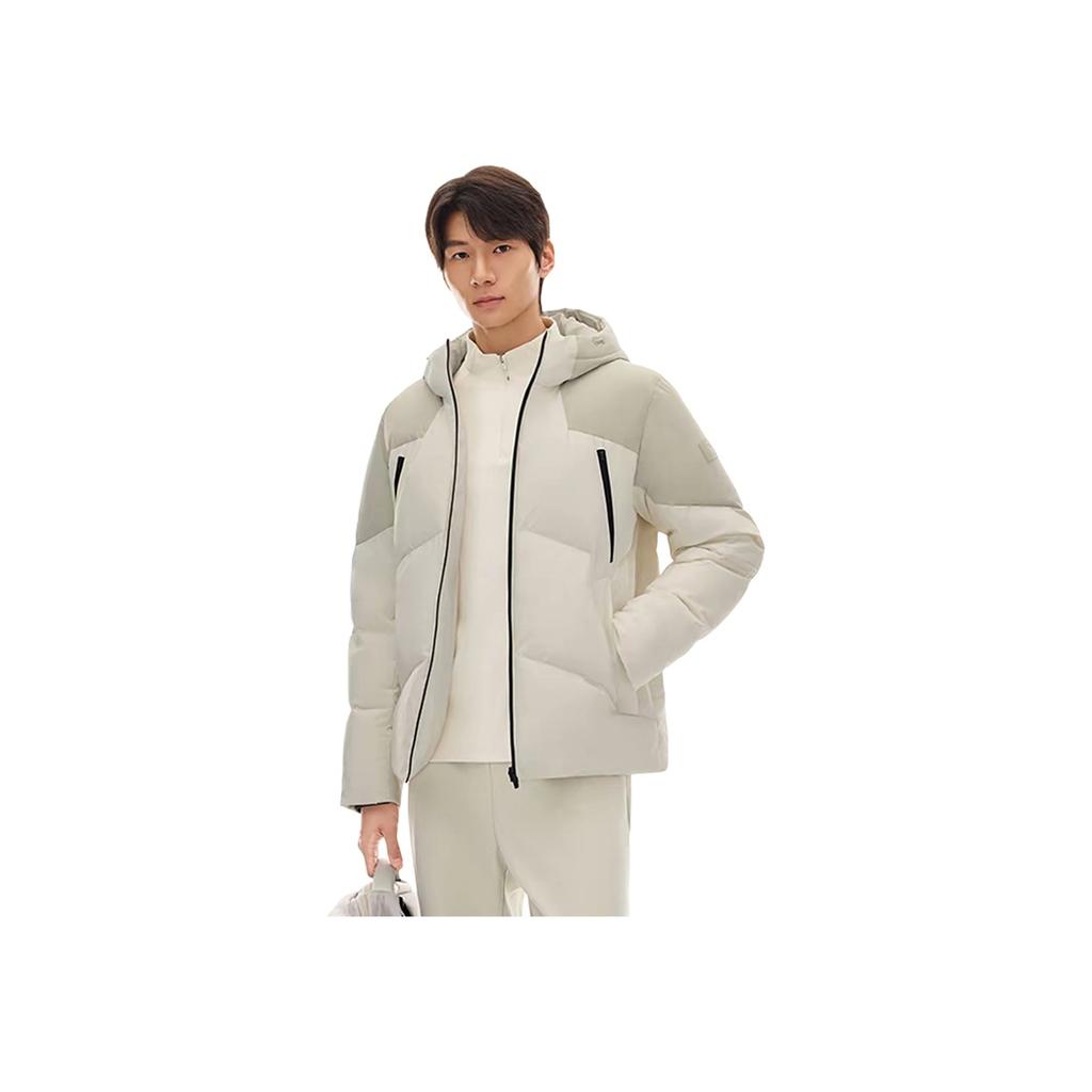 Anta Training Heat + Water-Repellent Technology Down Jacket Men Jacket Acid-Lime Cloud-Rain-Gray 152547919N-1