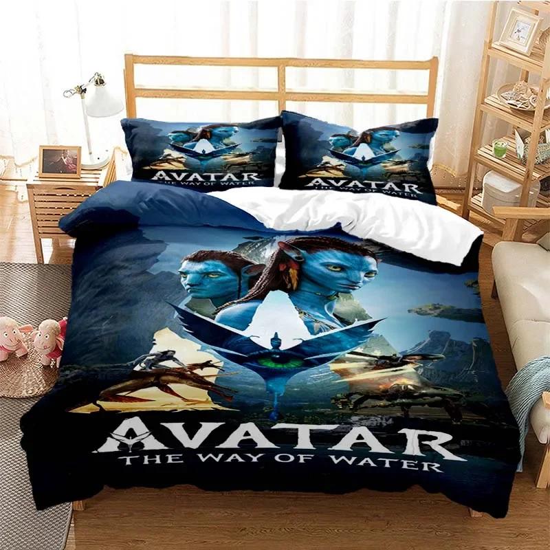 Avatar Filmový Potisk Třídílná Ložní Souprava Módní Článek Pro Děti Nebo Dospělé Na Postele Povlaky Na Přikrývky Povlaky Na Polštáře Ložní Souprava Dárek
