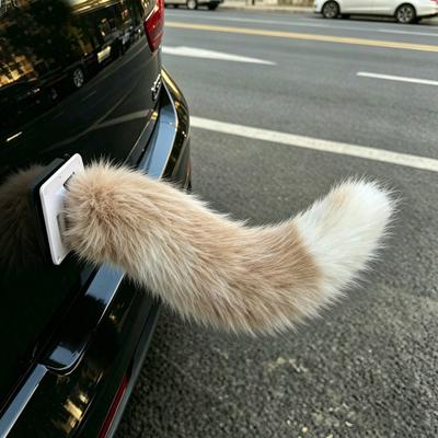 Sesli ve Uzaktan Kumandalı Elektrikli Peluş Kuyruk Araba Kuyruğu Gerçekçi Sallanma Hareketiyle Araba Dış Dekorasyonu ve Cosplay İçin Gerçekçi Sahte Kürk Kuyruk