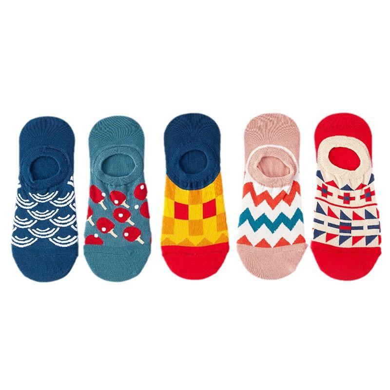 Womens Invisible Low-Cut Cotton Socks Non-Slip Ankle Breathable Casual Short Daily Wear