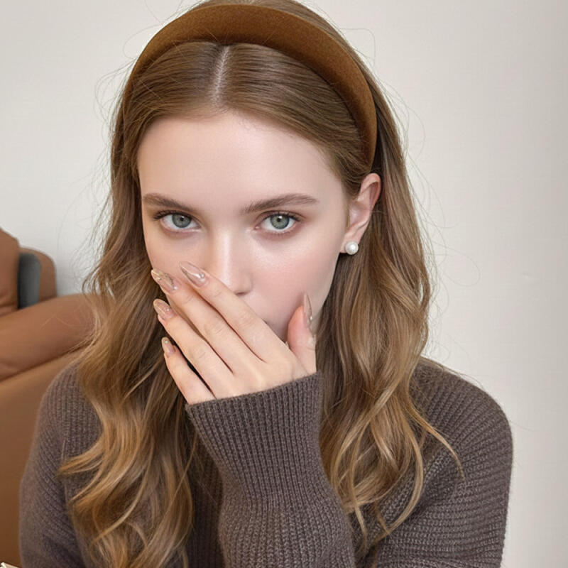 2-teiliges Set Luuru Winter Samt Basis Haarband C95