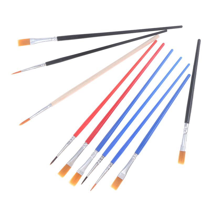 50Pcs Painting Brushes Set Art Round Flat Hair Nylon Hair Paint Brush For Oil Acrylic Watercolor Kids/Artists/Beginners/Student
