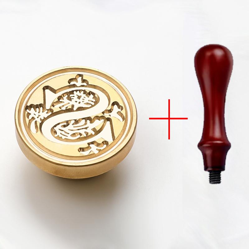 2PCS/SET Vintage Stamp Retro 26 Letters Wax Sealing Stamp Scrapbooking Wax Seal Craft Supplies Invitation/envelop Gift HCZ106-SB