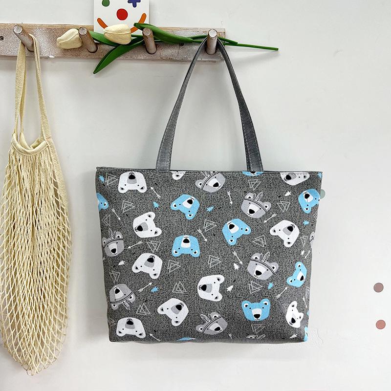 Printed Canvas Women's Fashion Handbag - Casual Commuter Underarm Bag