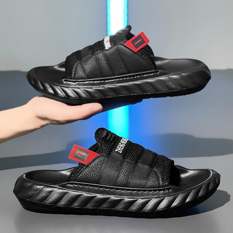 

Slippers men s outdoor durable summer beach shoes outdoor EVA slippers Vietnamese one-word sandals slippers 40 чорний