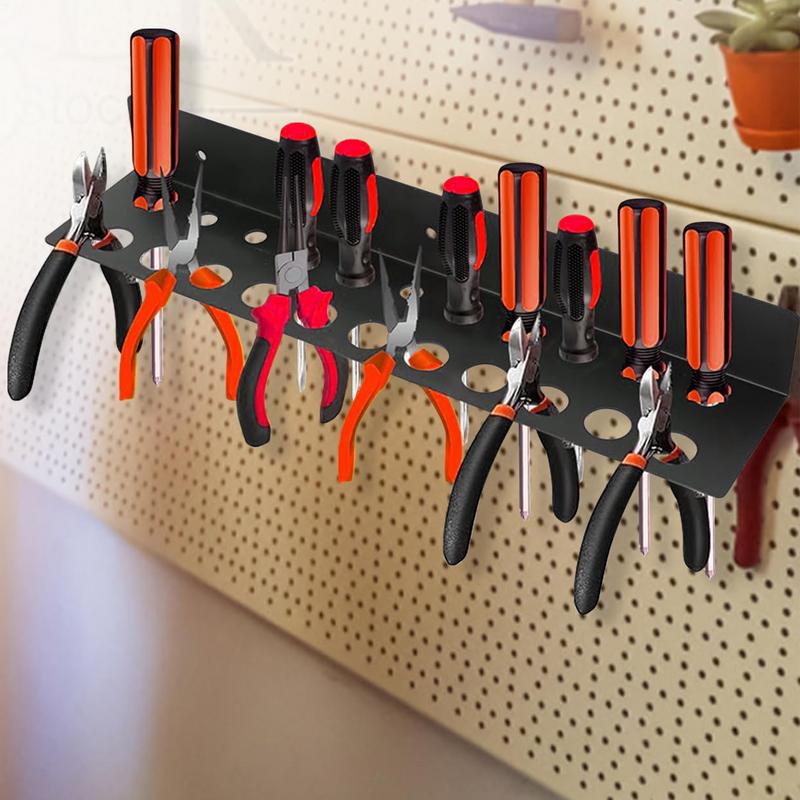Screwdrivers Tool Holder Organizer Pliers Wall Mounted Metal Storage Rack Organizer Workshop Workbench Small Tool Storage