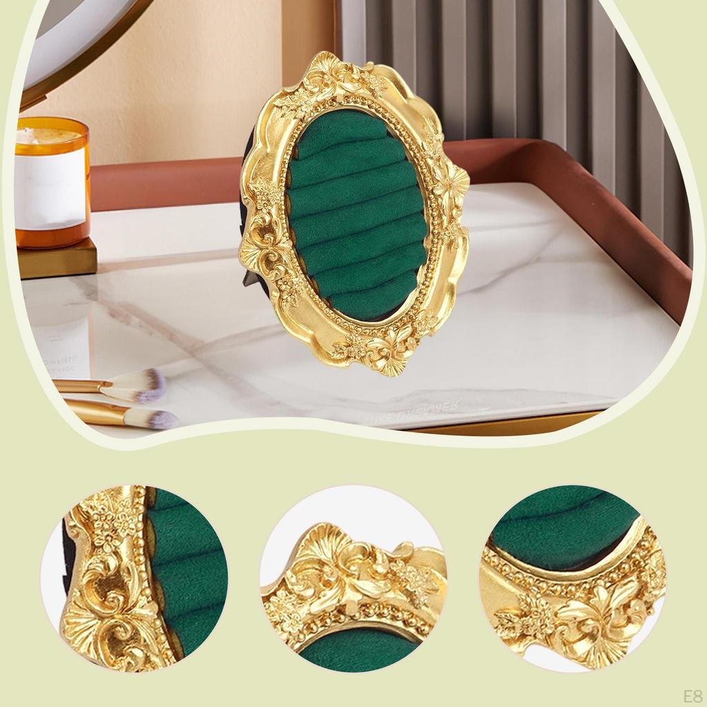 Vintage Display Stand Baroque Holder,Portable Resin Versatile Organizer Ear Tray for Store